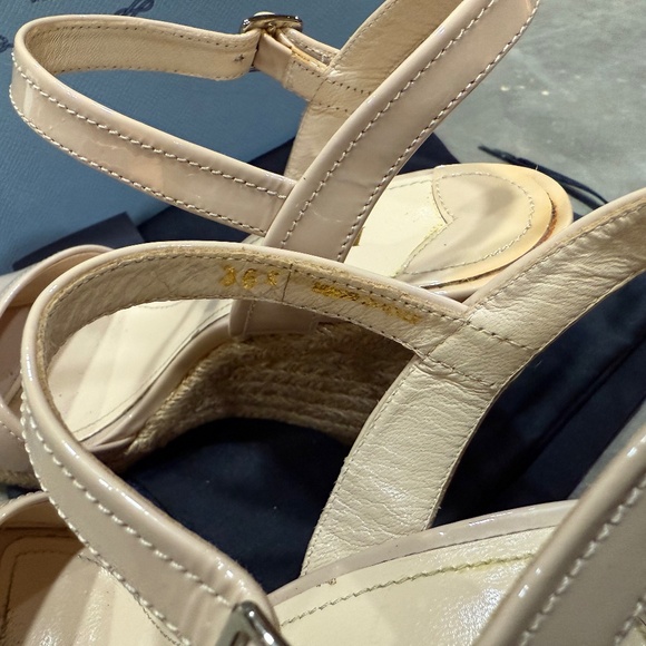 Prada Espadrille Wedge Sandals, Size 36.5 - Picture 5 of 11